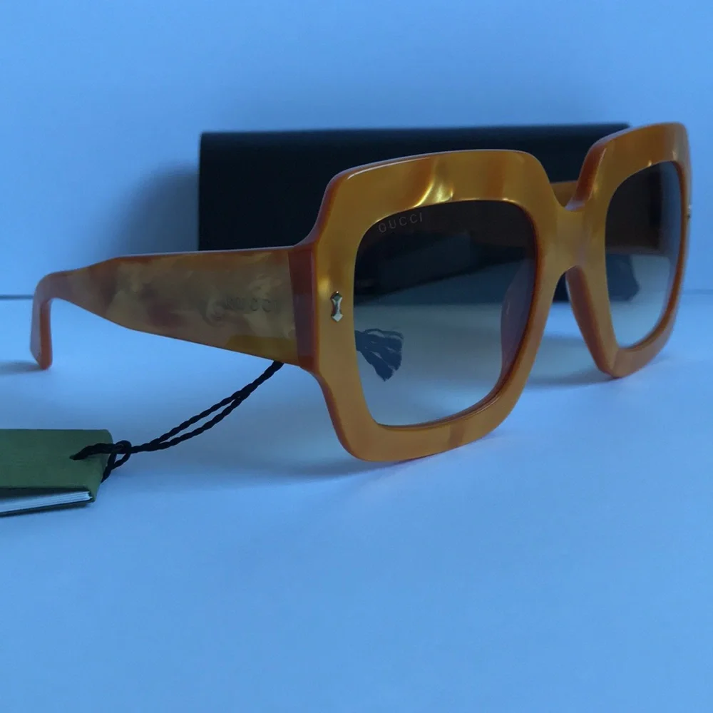 Gucci Women's Oversized Square Sunglasses - Amber - Picture 2 of 16